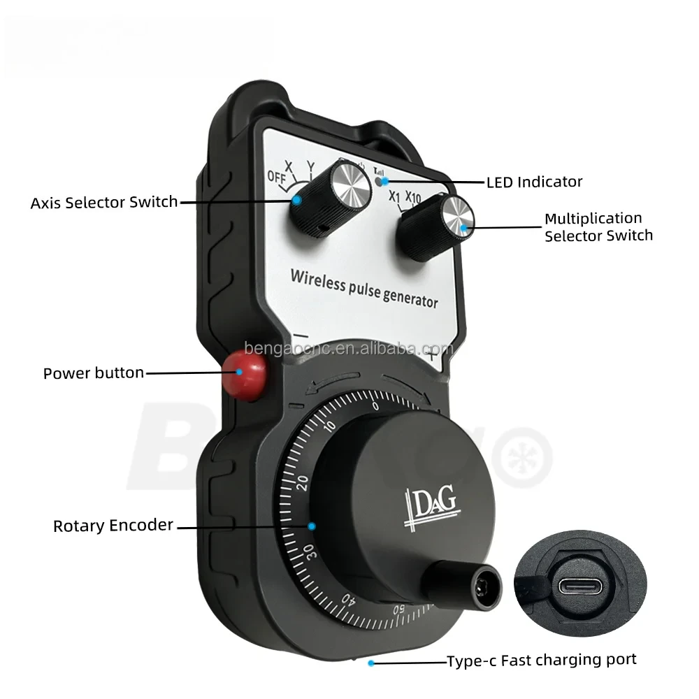 3 4 5 Axis Universal Version Wireless Mpg Handwheel Manual Pulse Generator for System