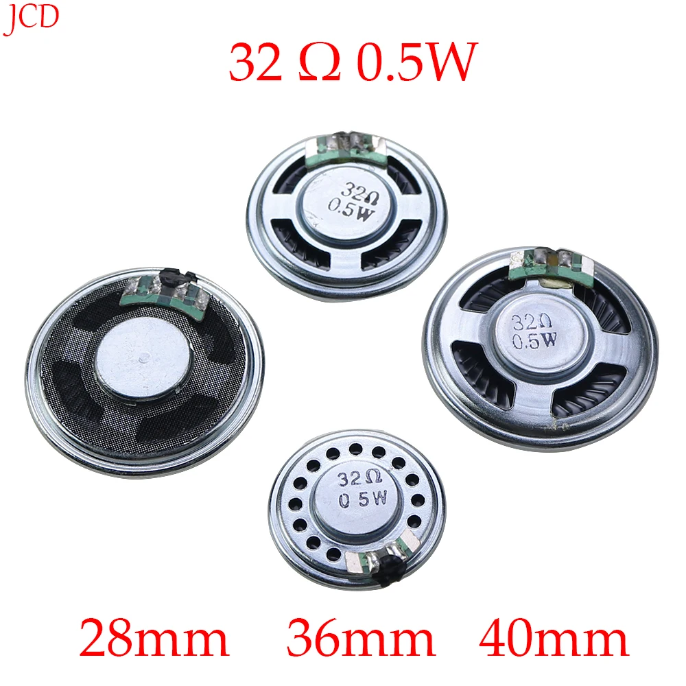 2PCS Ultra Thin Mini Speaker 32Ohm 0.5 Watt 0.5W 32R Speaker Diameter 28MM 36MM 40MM  2.8CM 3.6CM 4CM  Suona Buzzer