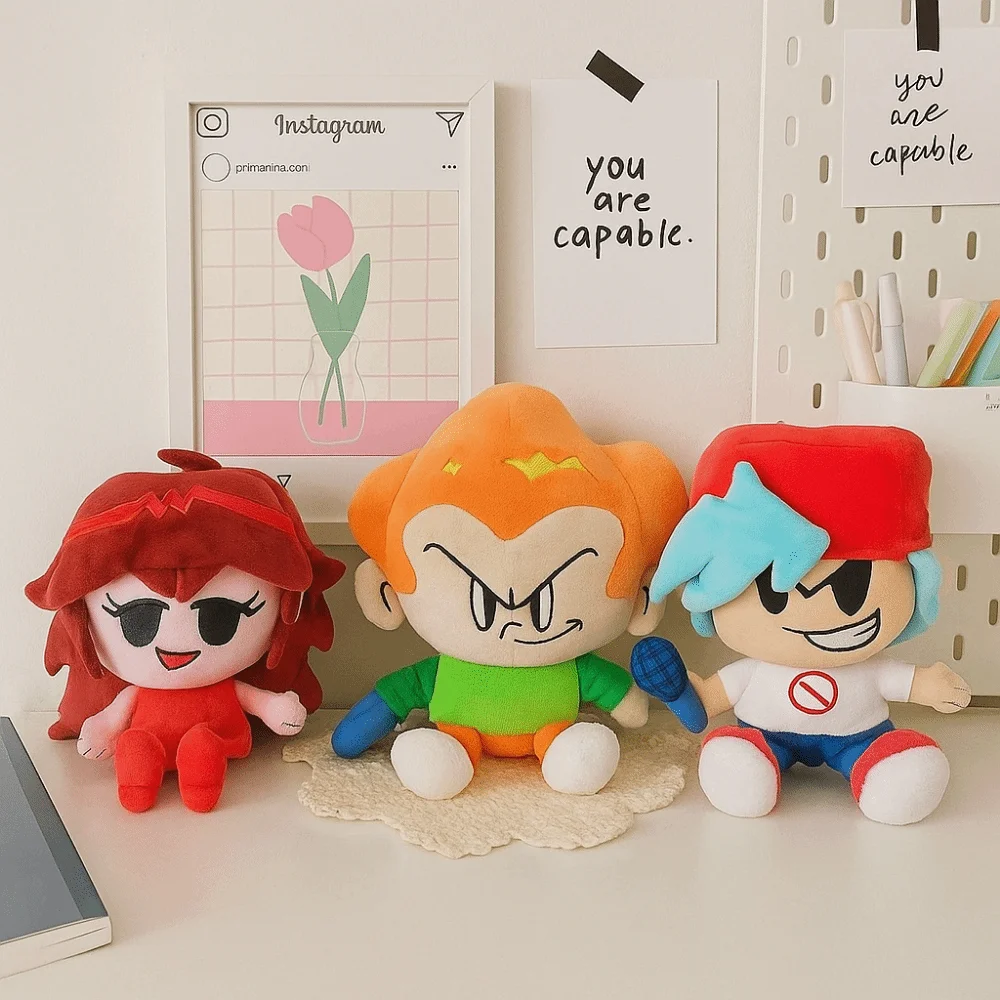 FNF Nene ألعاب من نسيج مخملي مضحك الحيوانات المحشوة دمية ملونة لينة بيكو دارنيل ألعاب من نسيج مخملي زخارف مكتب لطيف أنيمي أفخم دمية المشجعين هدية #2