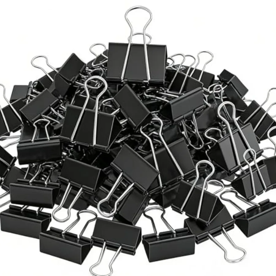 Assorted Binder Clips 200 Count Metal Office Supplies