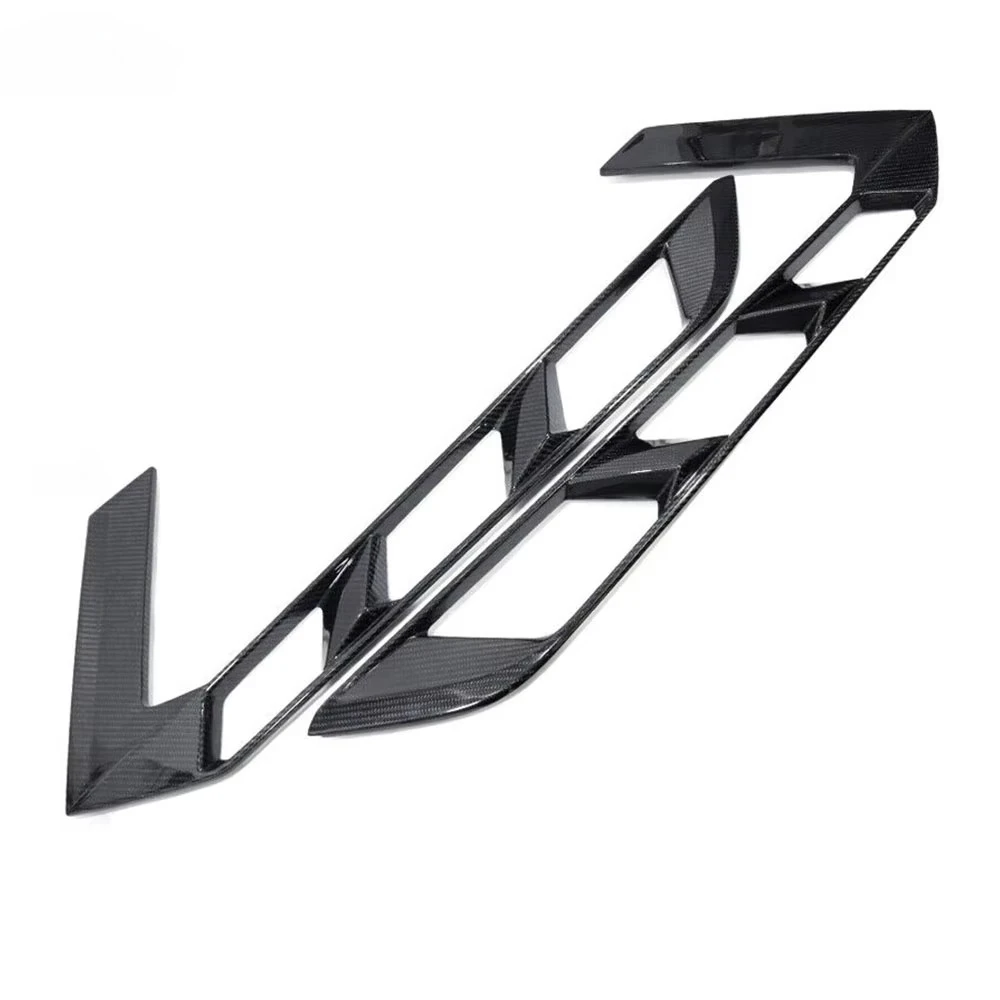 Dry Carbon Fiber Engine Hatch Vents Lower Window Trim Camera Cover for Corvette C8 Coupe Z51 2020+