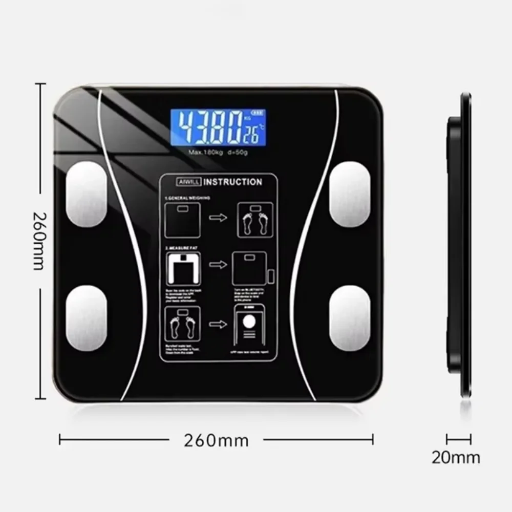 Weight Scale Electronic Scale Body Fat Scale Smart Home Charging Model Fat Measurement Small Bluetooth Connection APP