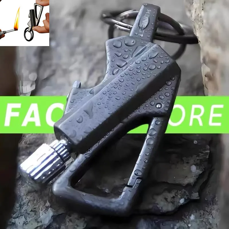 New Outdoor Metal Portable Lighter Immortal Fire Starter Matchstick Camping Lighter Waterproof Outdoor Survival Tool