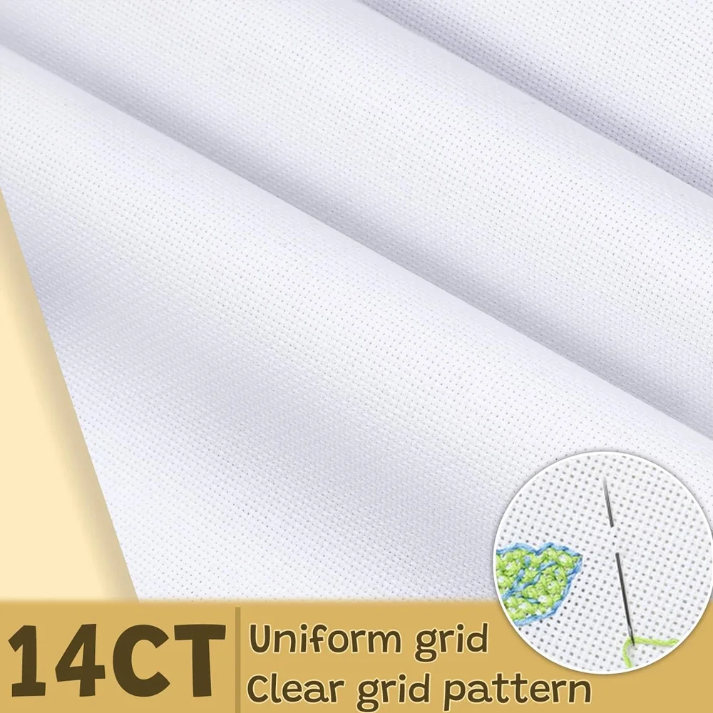 【セール中】Zxiixz 1Pc 30 × 45 センチメートル/100 × 150 センチメートルクロスステッチ布 14 カウント刺繍生地クロスステッチ生地家庭用 DIY 刺繍装飾