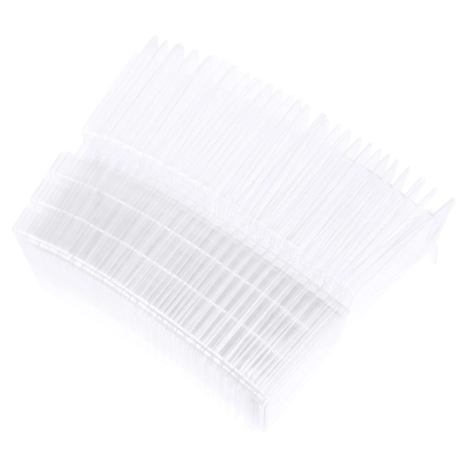 Bandeja de cubos de 50 Uds., molde de fusión de cera de plástico transparente de 6 cavidades para tarros de cera Diy, fabricación de jabón, herramienta de tira de sellado de contenedor duradero