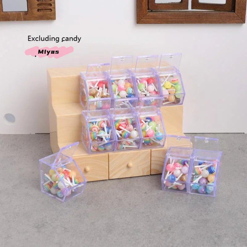 

1/12 масштаб кукольный домик мини-супермаркет сцена украшения-стойка для хранения с леденцами для ролевых игр игрушки