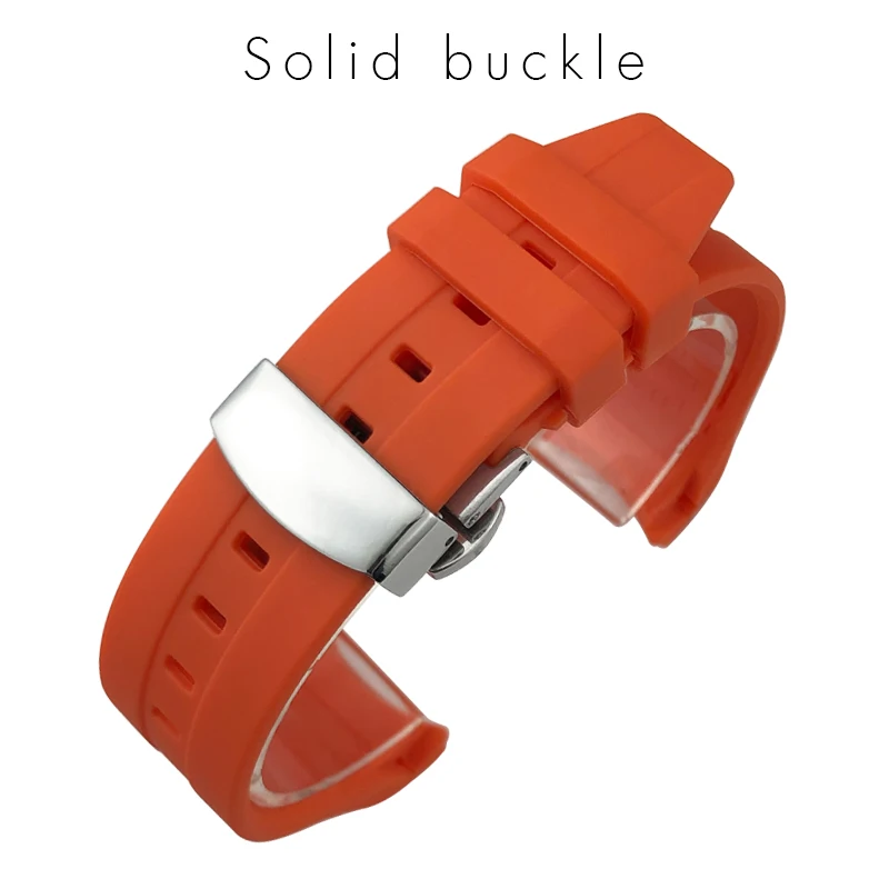 Nfr 21mm 22mm Gummi armband für tissot t120 seastar t120407 t120417 orange schwarz wasserdichtes Sport-Tauch armband