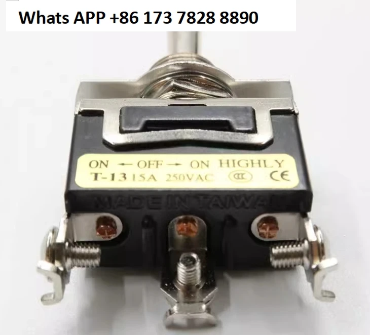 

20PCS Taiwan HIGHLY single way single pole 3 pin 3 foot 15A 250VAC toggle switch T-12BS 2 gear T-13BS 3 gear ON-OFF-ON