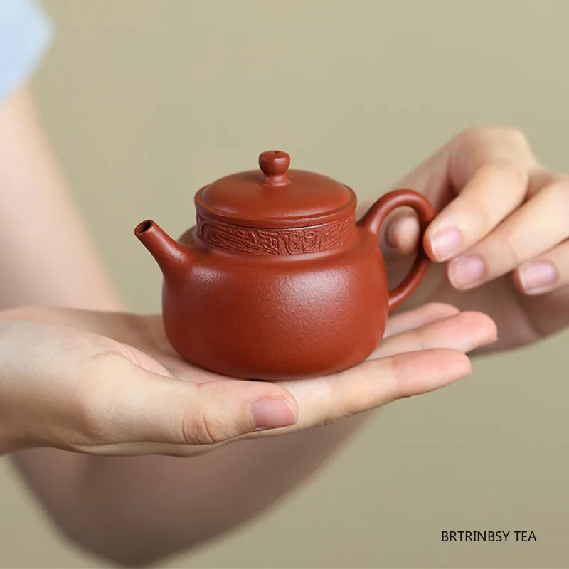 90ml Tradition Yixing Handmade Zisha Teapot Raw Ore Zhu Mud Tea Pot Beauty Tea Infuser Kettle Chinese Purple Clay Tea Set