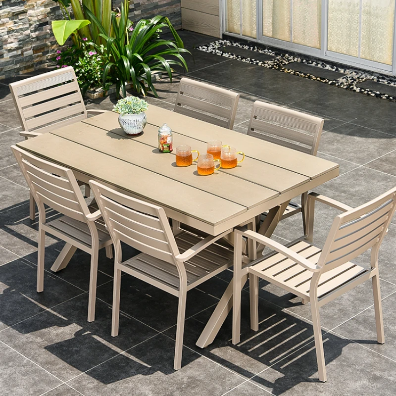 

Outdoor tables and chairs, courtyard gardens, plastic wood tables, terrace tables and chairs