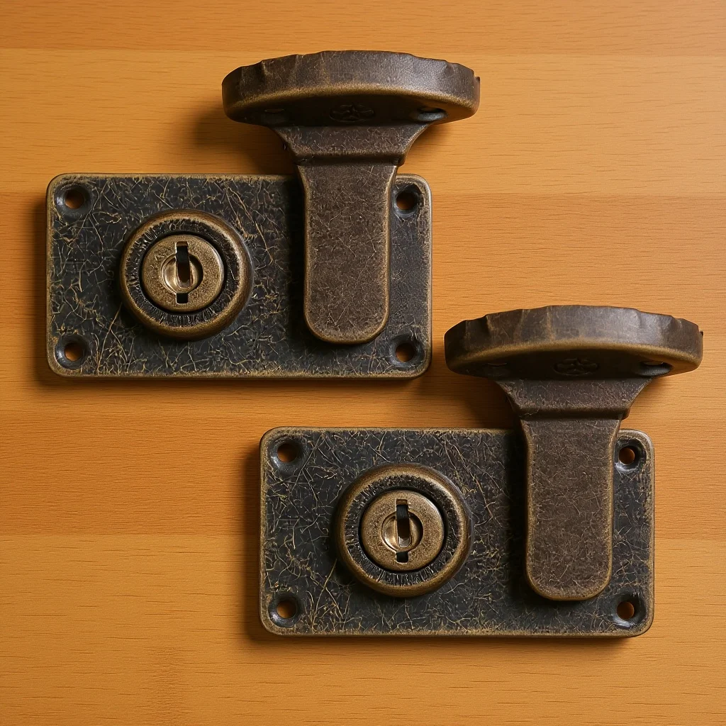 

2Pcs Vintage Suitcase Locks Decorative Latch for Travel Trunks Jewelry Boxes Hardware