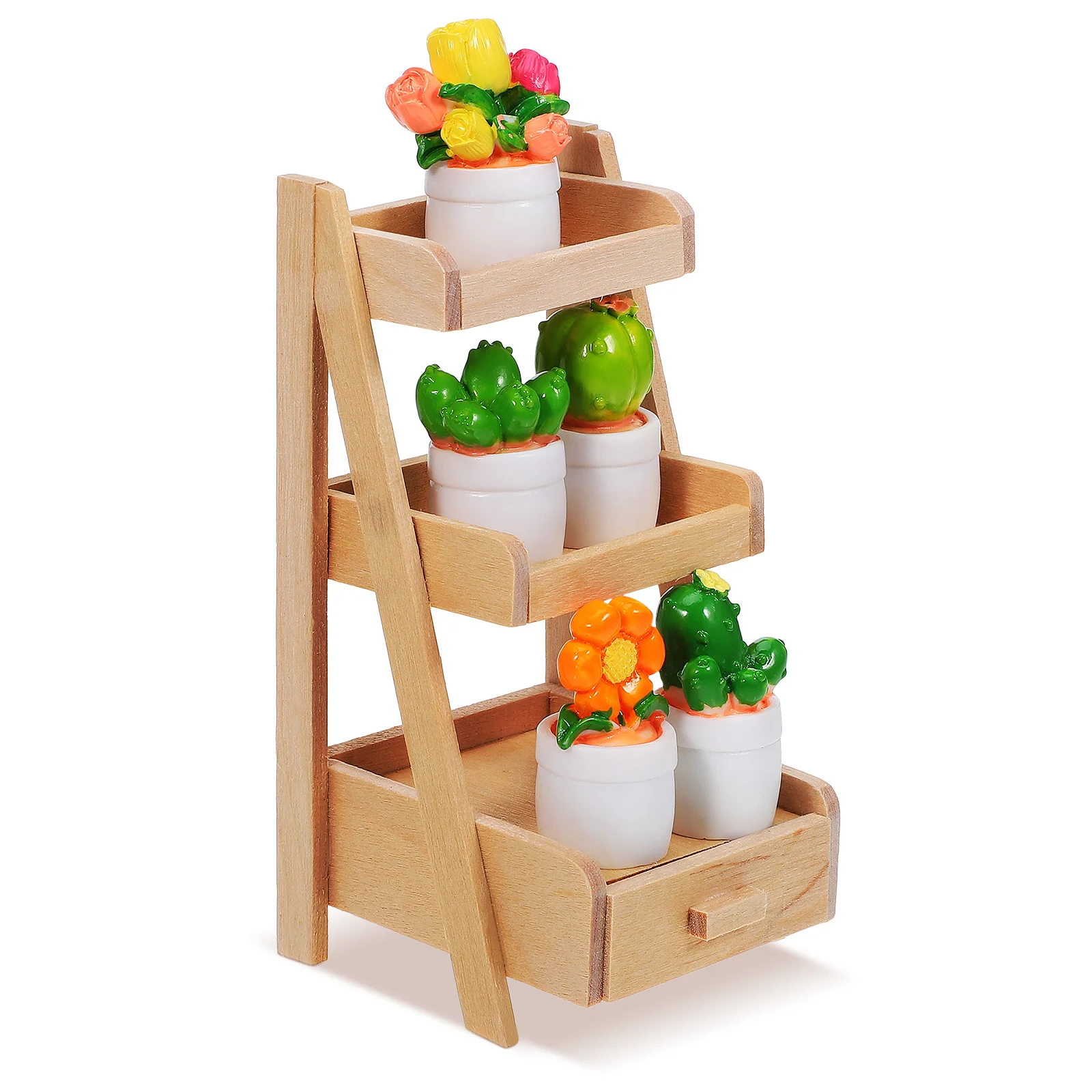 1 Set Miniature Plants With Stand Miniature Flowers Mini House Potted Plants Miniature Things House Accessories