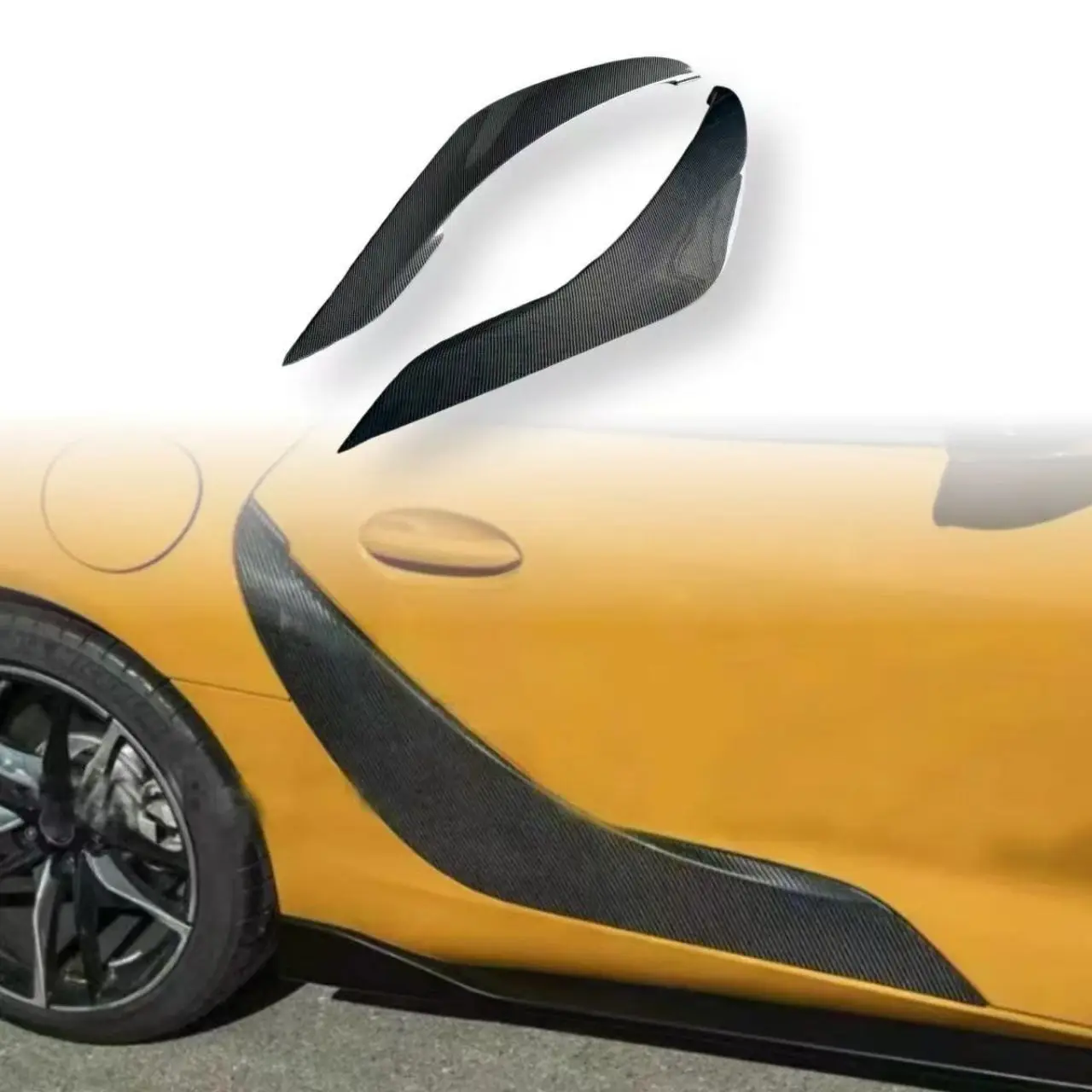 

Door edge trim strips for Toyota Supra MK5 A90/A91, original style dry carbon fiber, for modification and upgrade