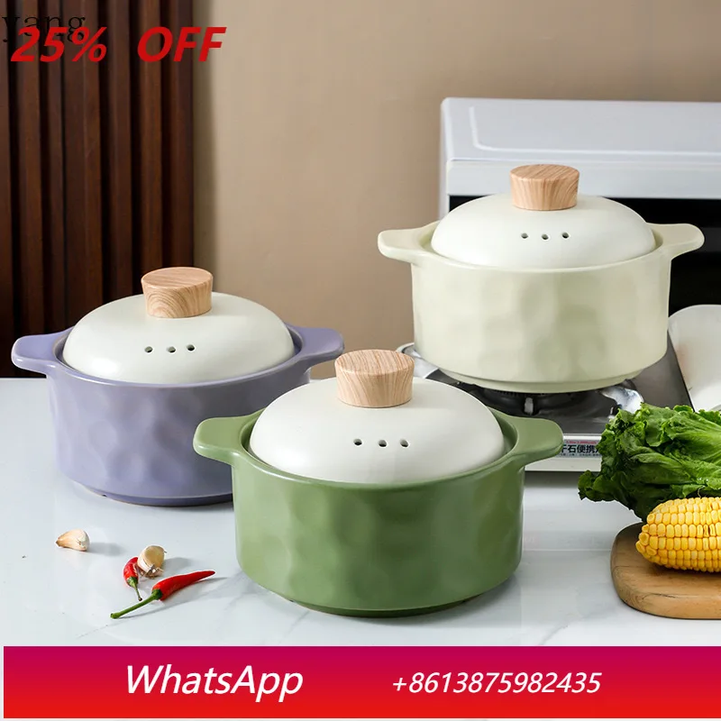 

LH light luxury ceramic casserole, gas-fired stove, soup, high temperature resistance, dry burning, non-cracking stew pot