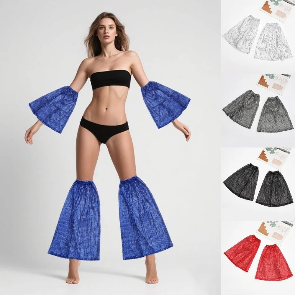 Nouveau Jambières à paillettes scintillantes manches de jambe élégantes Punk Hip Hop Cosplay Performance accessoire fête