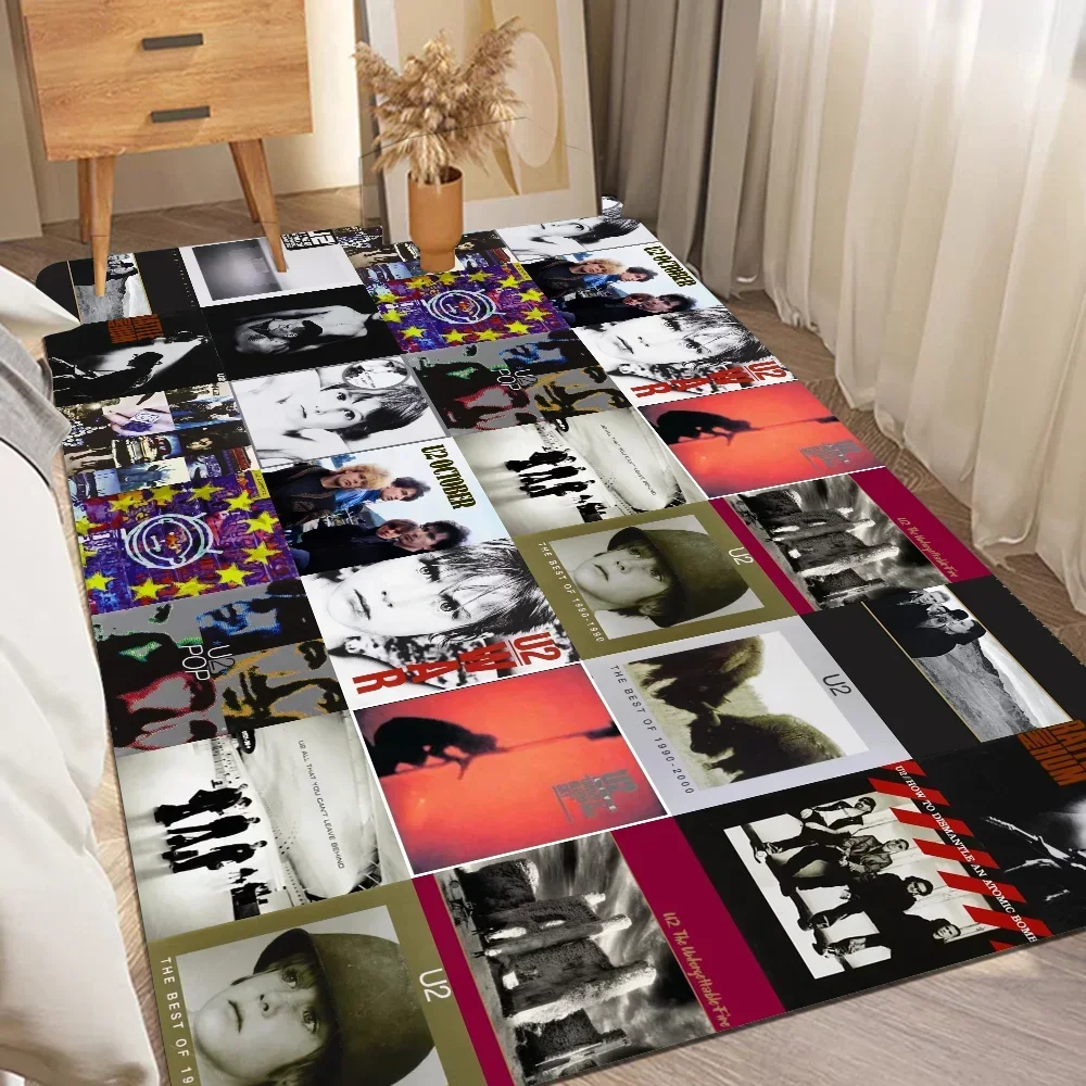 U-U2 Band print Floor Mat Floor Mat Rectangle Anti-slip Home Soft Badmat Front Door Indoor Outdoor Mat Hotel Decor Mat