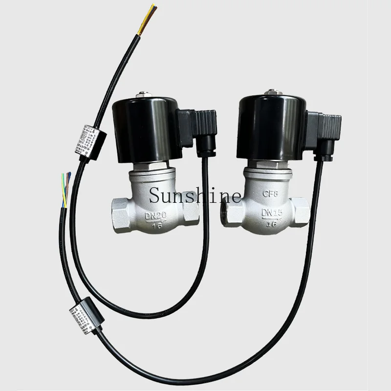 صمام التحكم في الملف اللولبي لدرجة الحرارة العالية بالبخار، ضغط عالي 304 من الفولاذ المقاوم للصدأ AC220V DC24V