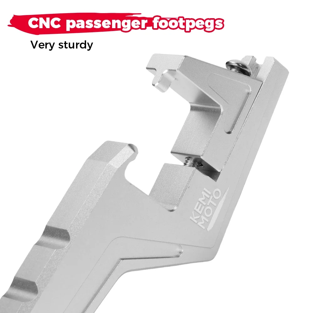 Motocicleta Passageiro Extender Footpegs, sujeira Bike Foot Pegs, footrest, CNC Liga De Alumínio Motocross, Off-Road Acessórios