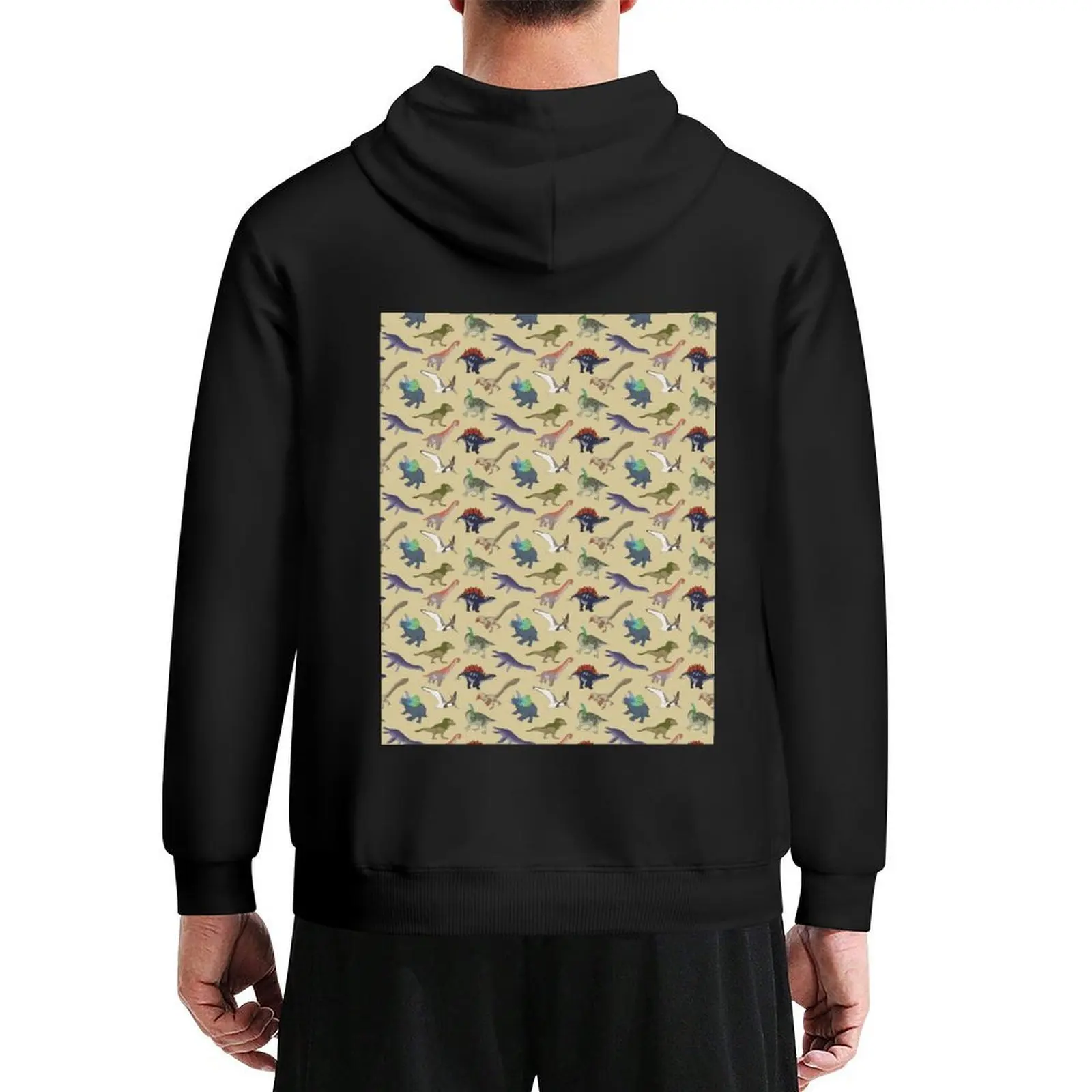 

Mesozoic Reptiles Pattern - Sand Hoodie anime clothing fashion men men's clothing new in hoodies & sweatshirts