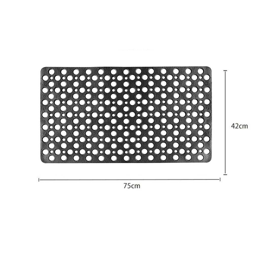 

Non-slip Bath Mat Durable Plastic 80 Suction Cups Bathroom Kitchen Bedroom Door Mats Black Color Shower Floor Pad