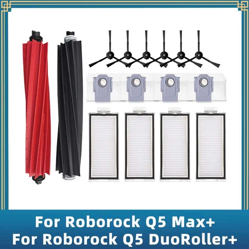 

The New For Roborock Q5 MAX+ / Q5 Duoroller+ Robot Vacuum Cleaner Accessories Replacement Main Side Brush Hepa Filter Dust Bag