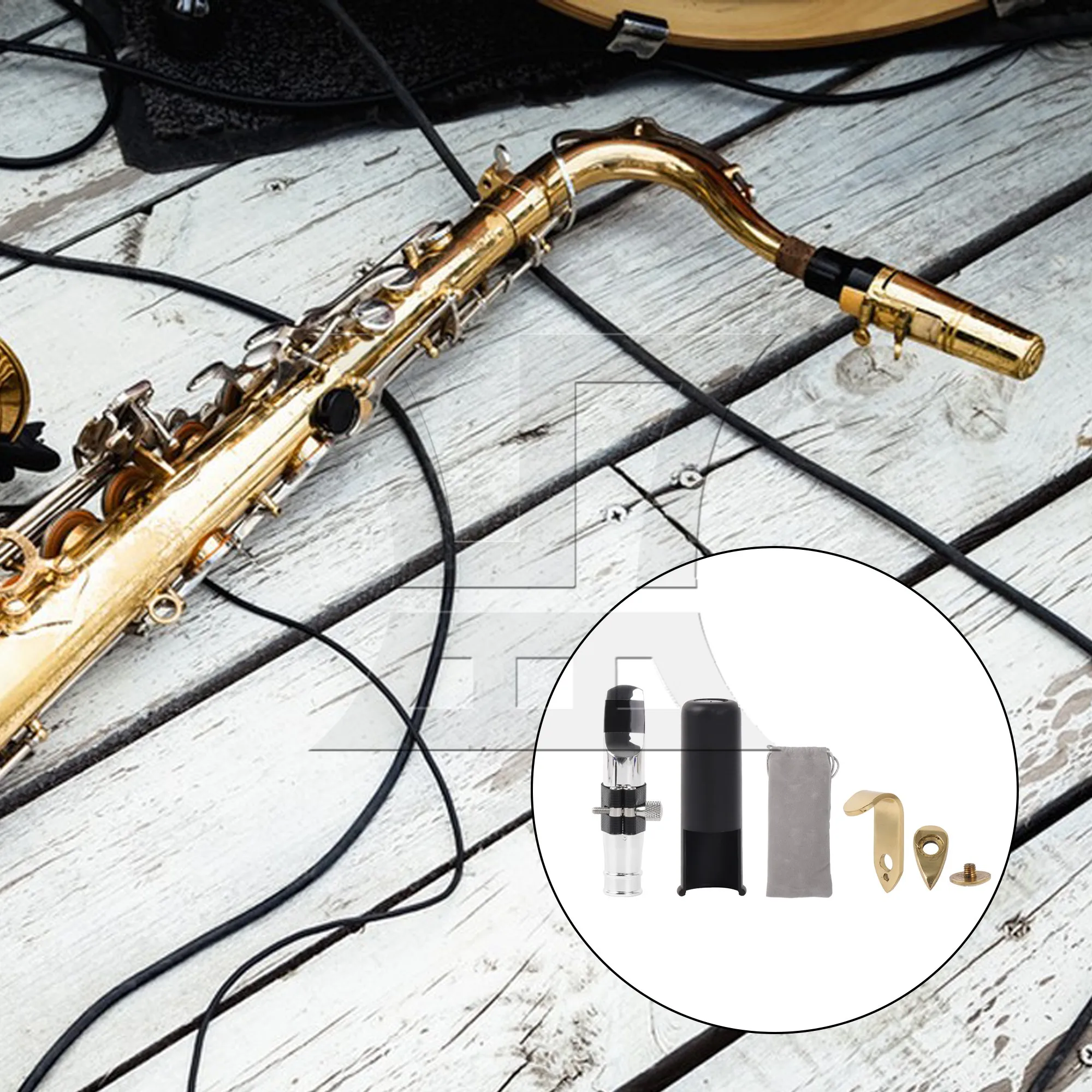 

3 шт. Серебряный мундштук Tenor Sax 8 # для муциков и упора для большого пальца