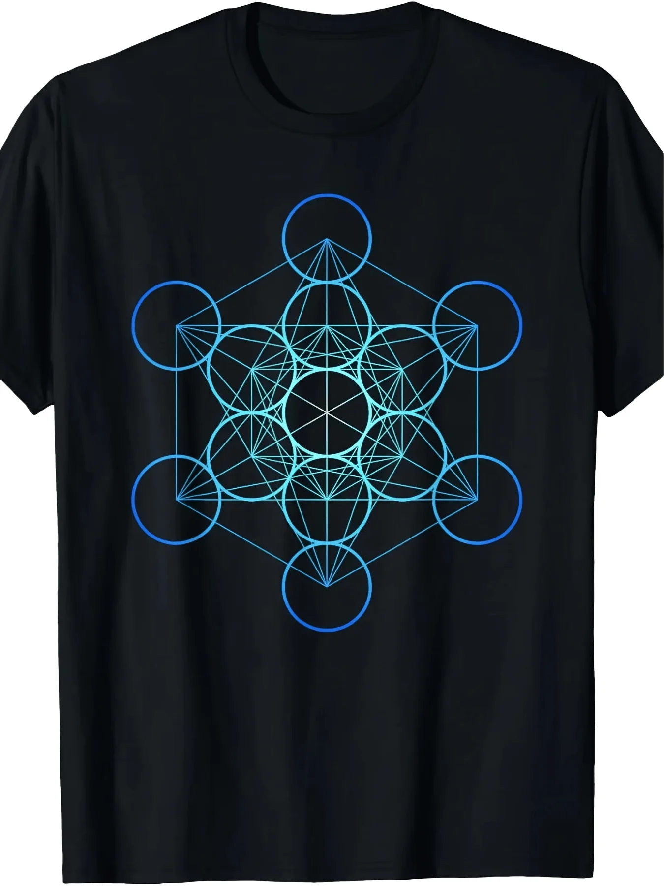 Ewhindigo Metatron's Cube T-Shirt, Featuring Sacred Geometry, Is Designed with Soft, Breathable Material, Featuring a Relaxed Fit, Round Neck, and Short Sleeves, Suitable for Casual Wear All Year Round Happy Mother's Day Shirt, Graphic T-Shirt for the Best Mom g