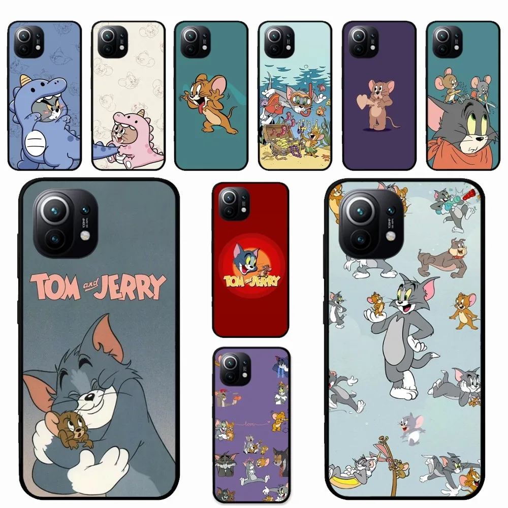 T-tom and J-Jerry cats mouse Phone Case For Xiaomi Mi 5X 8 9 10 11 12 lite pro 10T PocoX3pro PocoM3 Note 10 pro lite