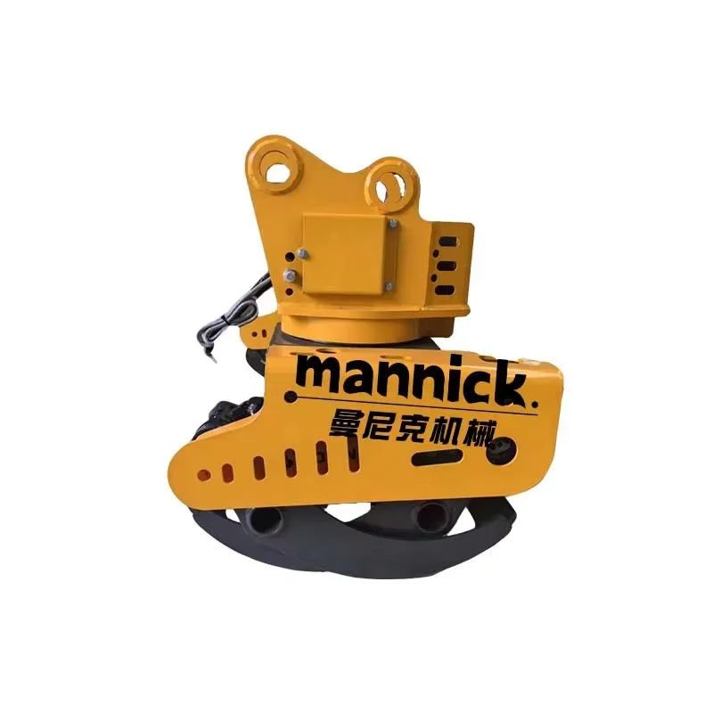 Customized Log Cutting Equipment Excavator Attachment Grabbing Trees Timber Saw Grapple With Chainsaw Hydraulic Rotator
