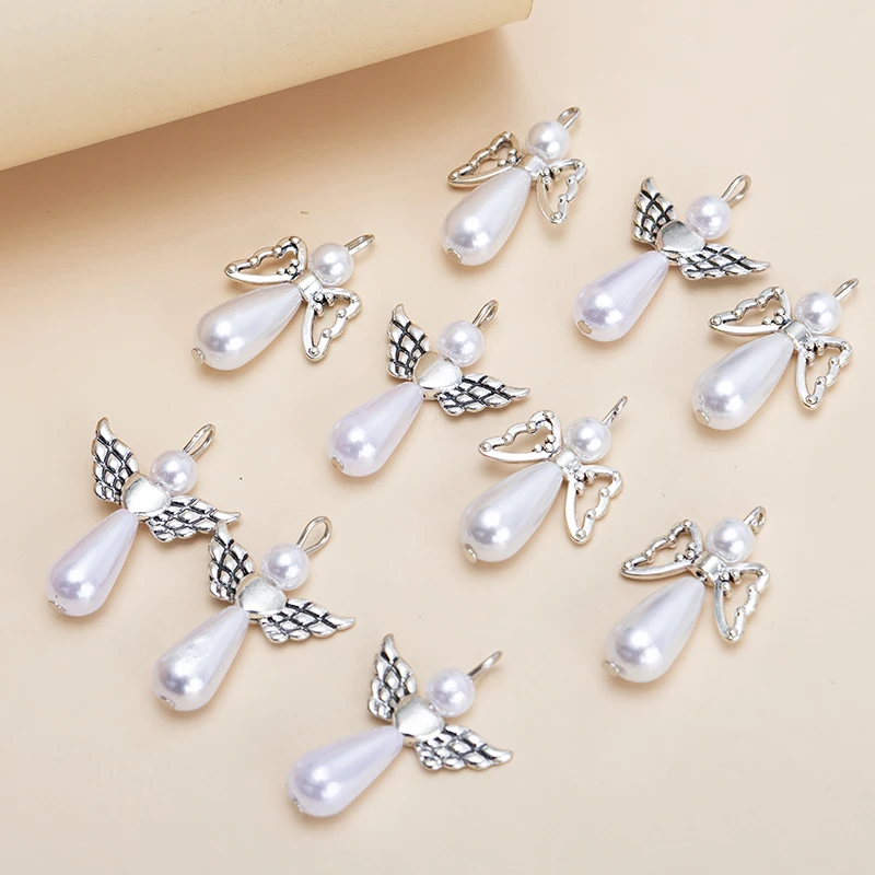 New 10pcs/lot Mixed Angel Wings Charms Pendant DIY Earring Necklace for Jewelry Making Accessories