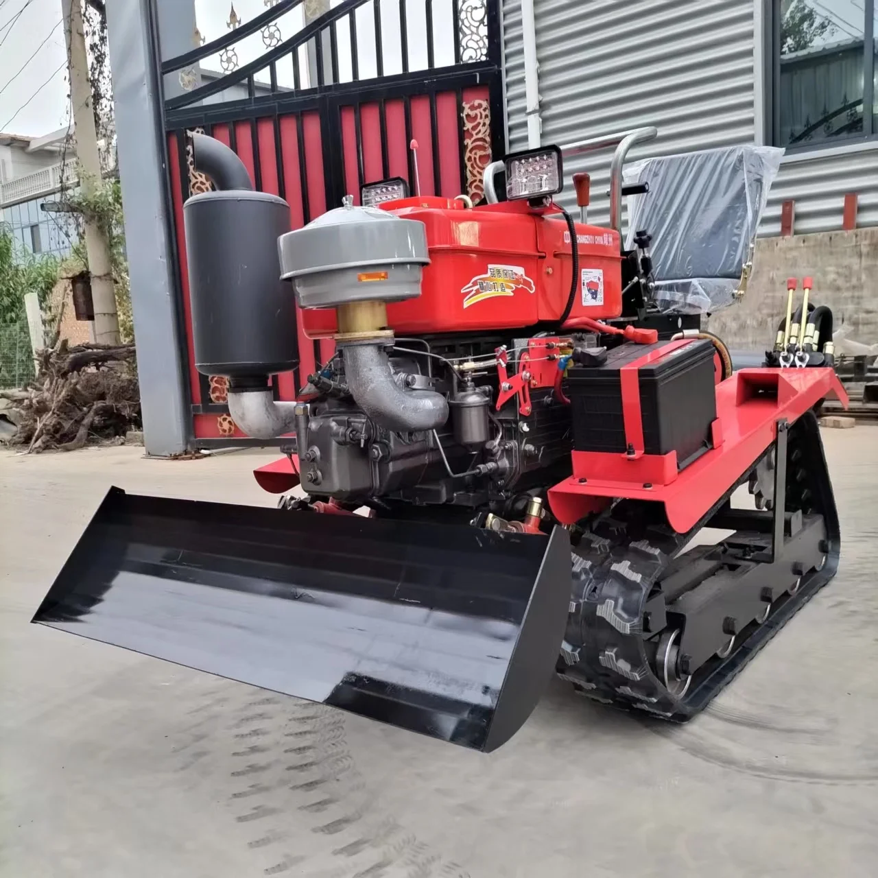 クローラー油圧ロータリーティラー、ディーゼル駆動ティラー、25HP 35HP 農業用ミニクローラートラクター、ホット販売