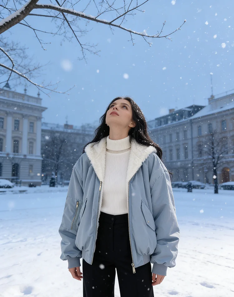 

Double-Layer Parkas For Women Comfortable Beautiful 2025 New Thicken Vacation Warm Velveted Daily Fashion Ladies Students Young