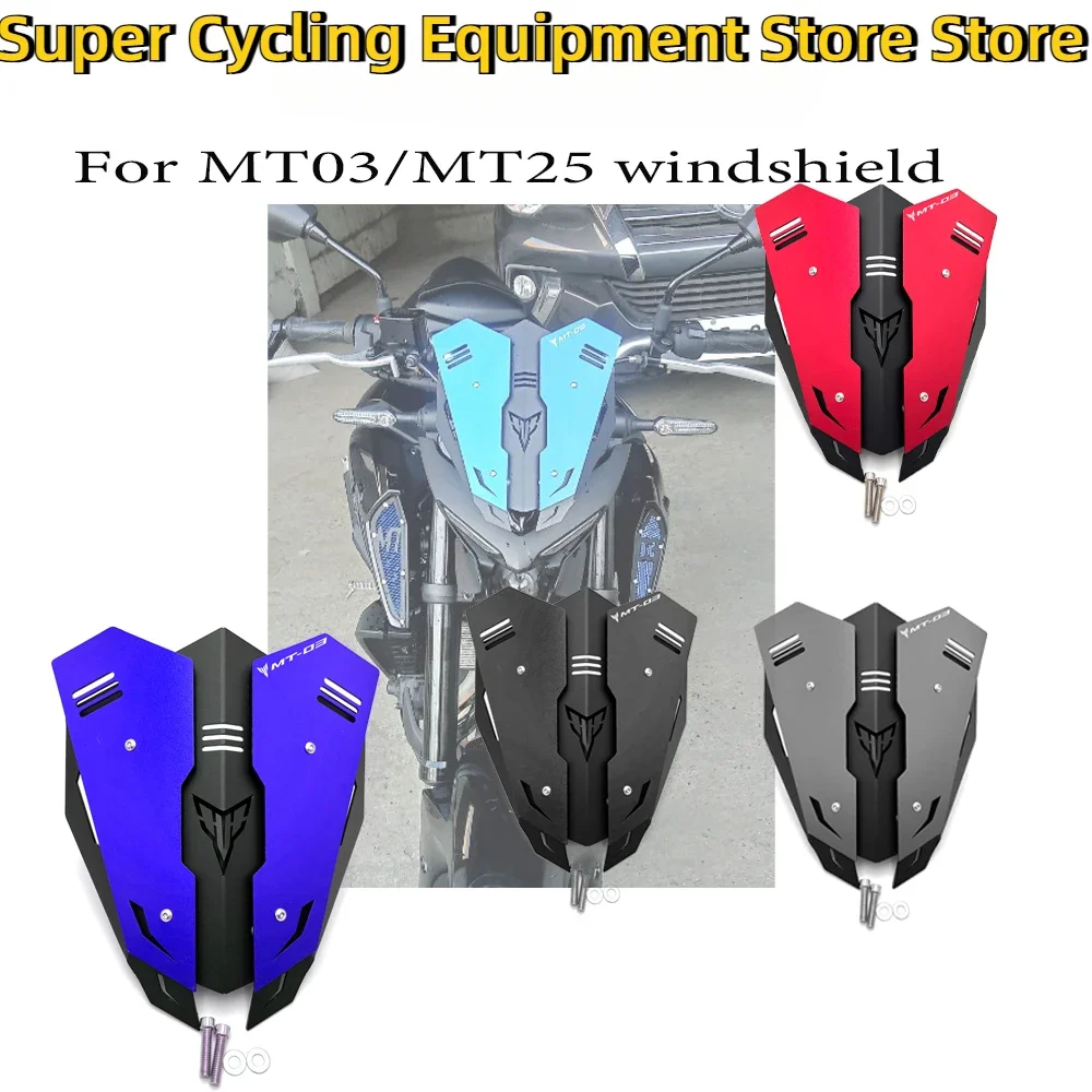 Motorcycle Sports Touring Windshield Windscreen Extention Kit Wind Deflector For YAMAHA MT-03 MT03 2020-2023 MT 03 MT25 MT-25