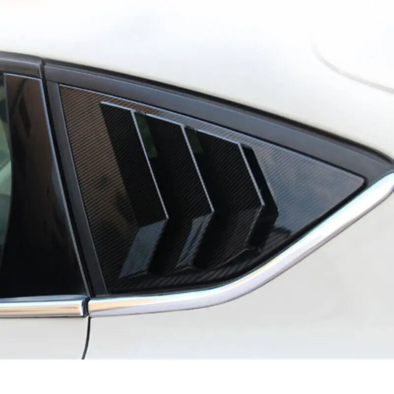 لفورد فوكس هاتشباك 2012-2018 سيارة الخلفية كوة نافذة الجانب مصراع الربع غطاء الكسوة ملصق تنفيس مغرفة ABS ألياف الكربون