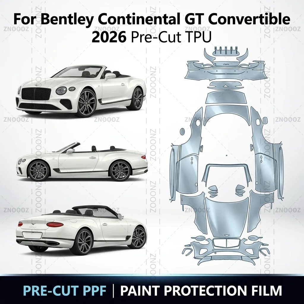For Bentley Continental GT Convertible 2026 Pre-Cut TPU PPF Self Healing Scratch Full Vehicle Glossy Clear Matte Black
