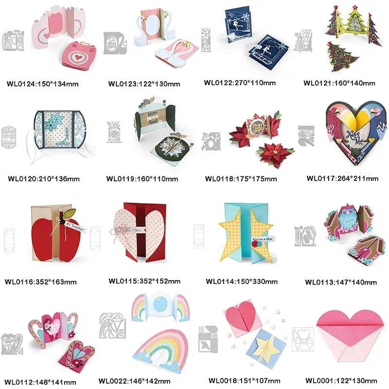 

2025 New Arrival Christmas Tree Metal Cutting Dies for Folding Greeting Card Making Stencils Embossing Craft Knife Mold