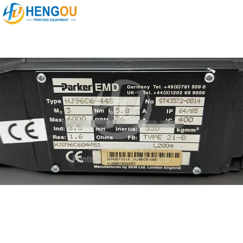 HJ96C6-44S-servomotor Parker EMD Para Kba, repuestos Offset
