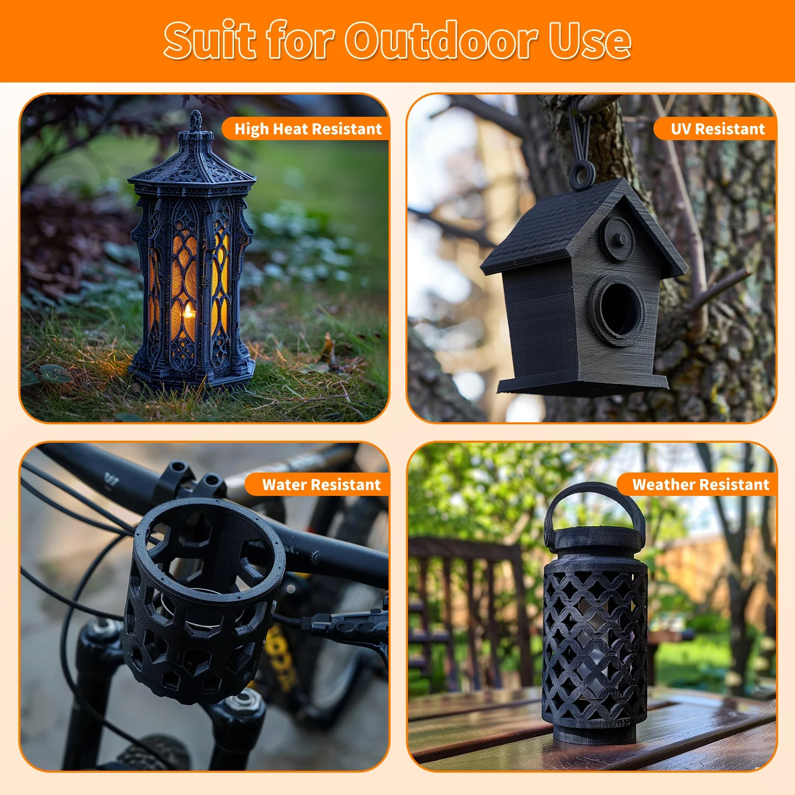 ERYONE 1 كجم ASA خيوط الألياف الزجاجية قسط كبير بيع طباعة ثلاثية الأبعاد، خيوط asa-gf أسود أبيض اللون، طباعة عديمة الرائحة 1 كجم/بكرة #3