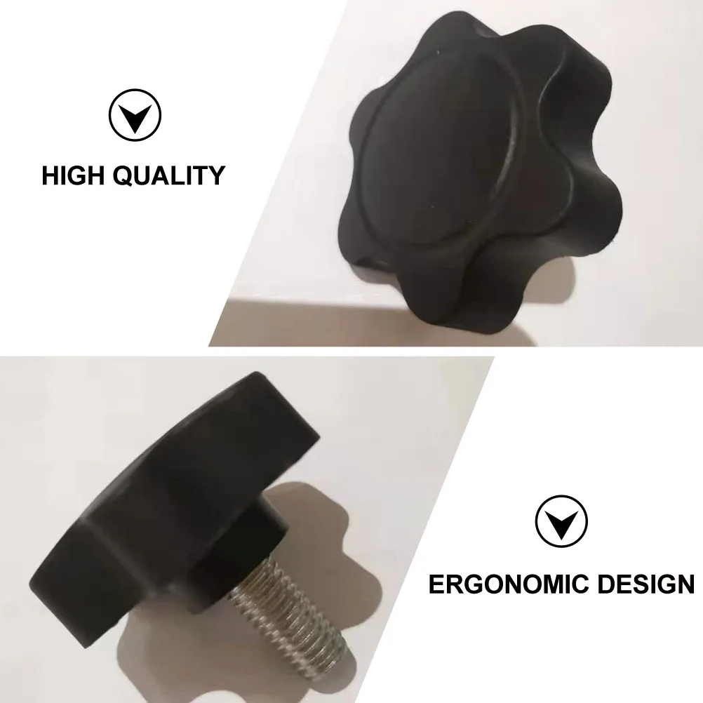 

6pcs Plastic Metal Plum Shape H Tightened Screw Knobs Clamping Stud Adjustable Non Long Life Tool Parts