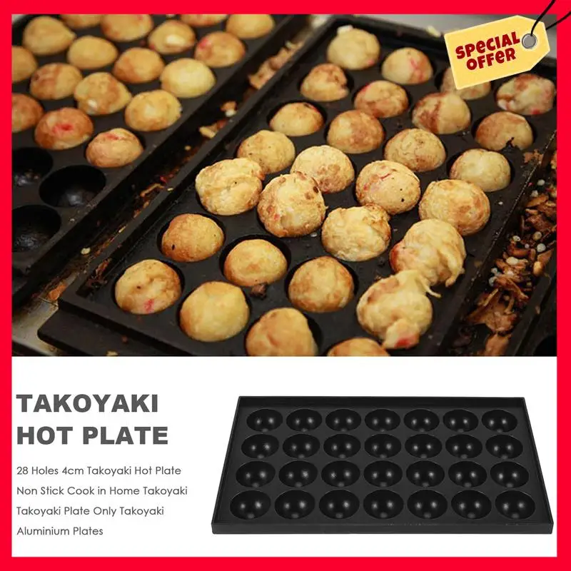 

-A25M 28 Holes 4Cm Takoyaki Hot Plate Non Stick Cook In Home Takoyaki Takoyaki Plate Only Takoyaki Aluminium Plates
