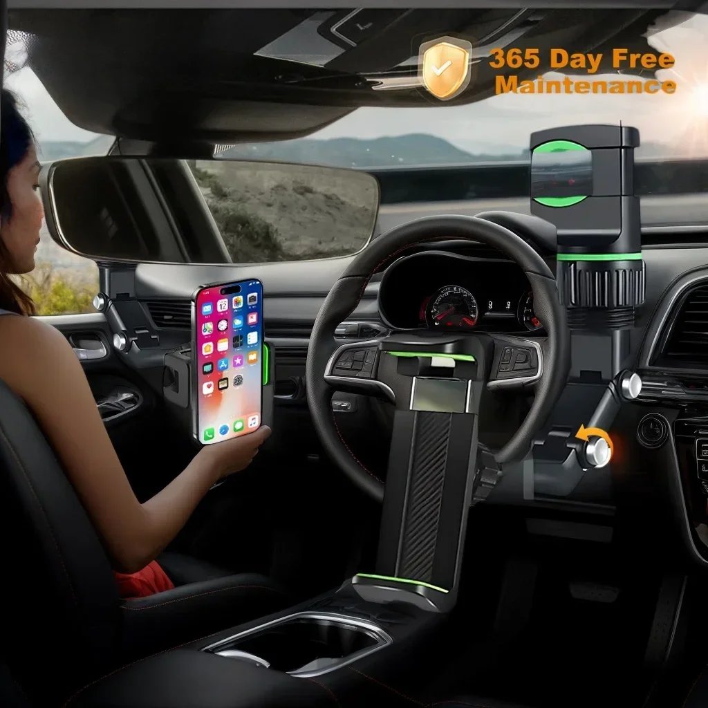 360 °   Soporte giratorio para teléfono de coche, soporte Universal para GPS para todos los teléfonos inteligentes, soporte Retrovisor Espelho