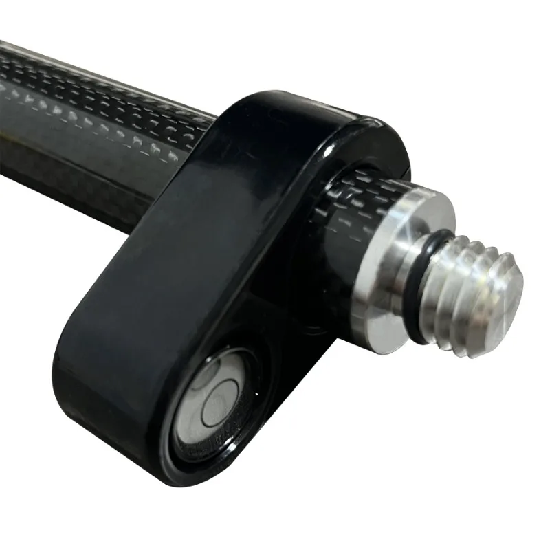 Mini Handheld Stakeout Rod 5/8 Thread Carbon Fiber Prism Pole Surveying Pole GPS Extension Rod RTK Centering Rod with Tube Point