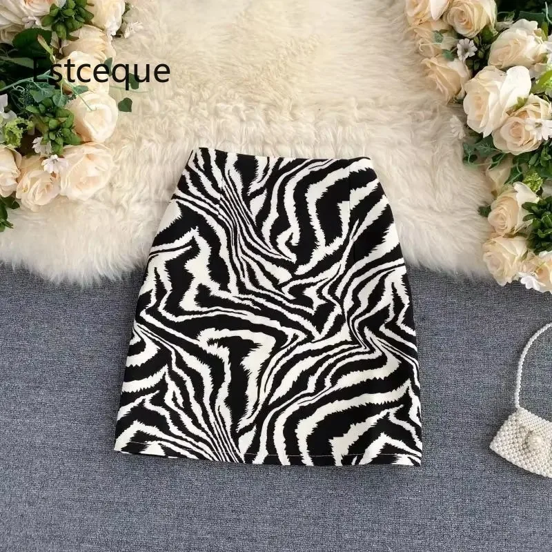 Hàn Quốc Họa Tiết Ngựa Vằn Váy Midi Nữ Thu Đông 2020 Mới Nữ Chữ A Cao Cấp Rời Váy Vintage Mini