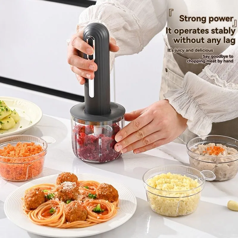 

Портативная электрическая мясорубка B15C, беспроводной, многофункциональный детский кухонный комбайн с 3 чашками для хранения