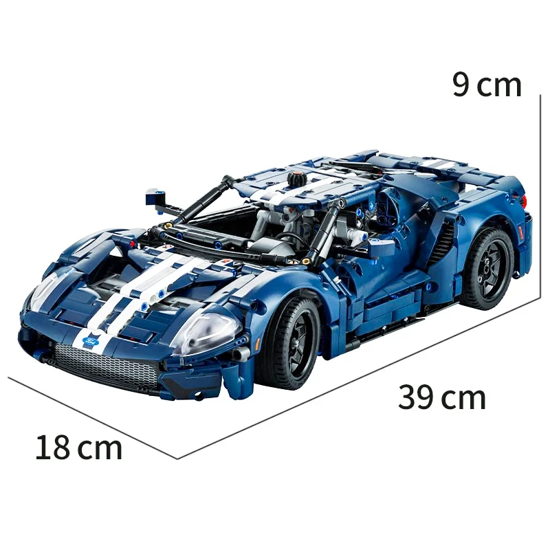 Technische MOC Stadt Forded GT Muscle Sport Auto Baustein Modell Racing Fahrzeug Montieren Spielzeug Ziegel Für Kinder Erwachsene Geschenk