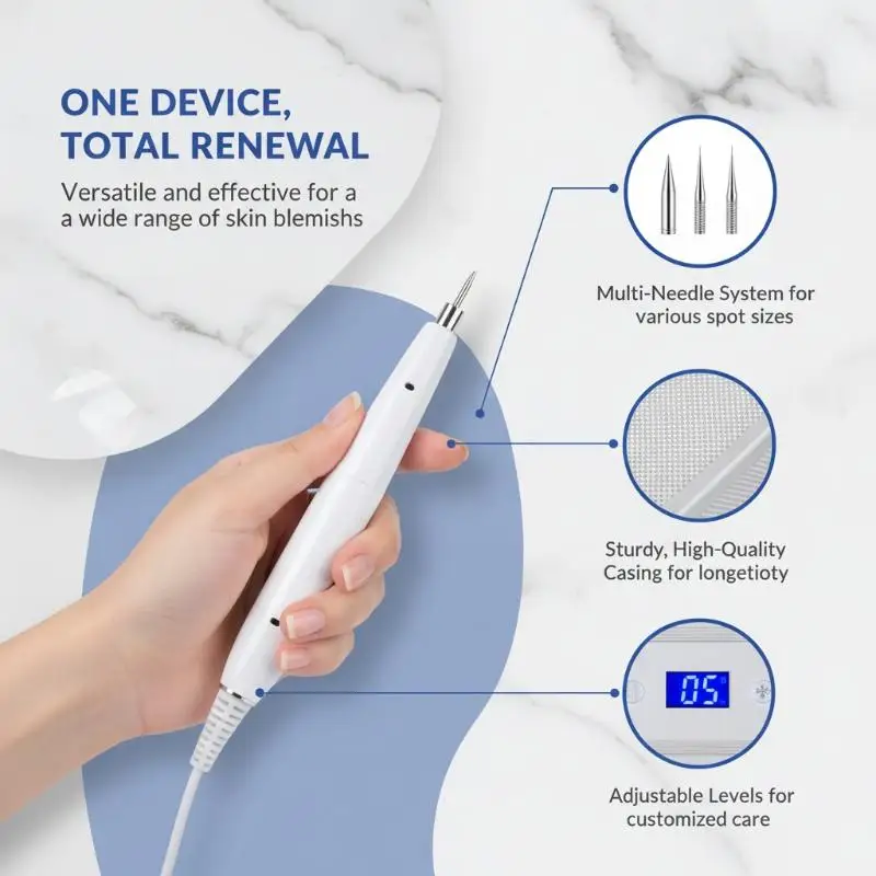 Electronic Dead Skin Removal Spot Scanner Device 220V 1 Set Practical Skincare Beauty Tool for Home Spa