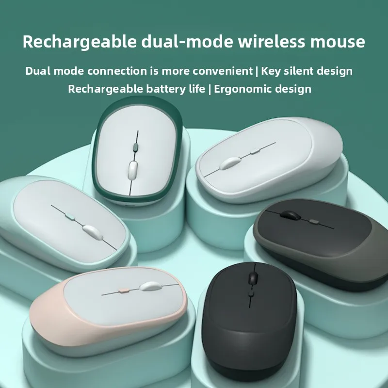 

Splicing Bluetooth Wireless Mouse Charging 2.4G Dual Mode Compatible with iPad Phones Tablets Office