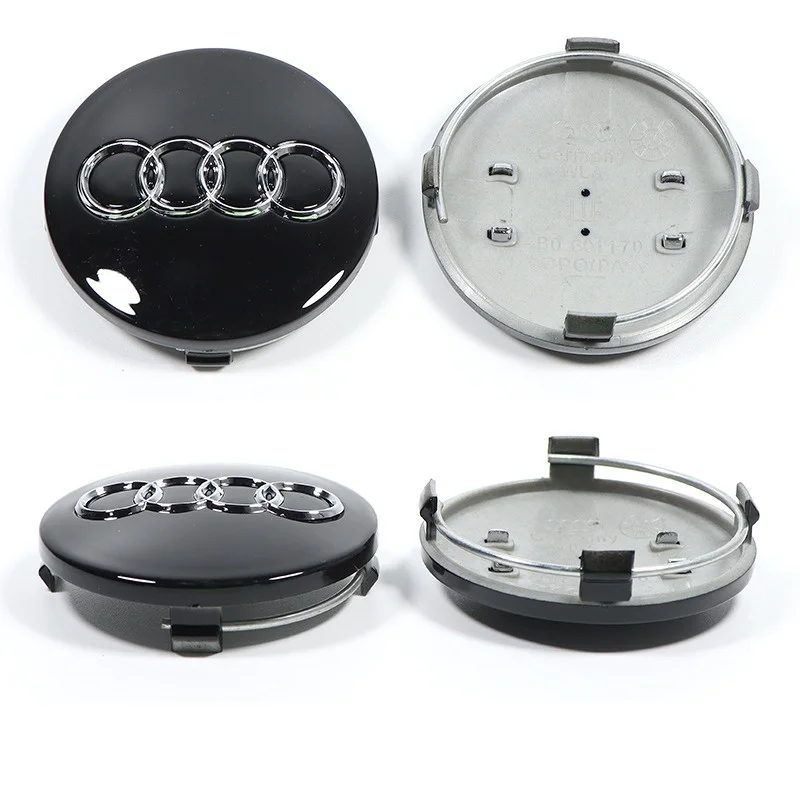 4pcs 60mm 61mm 68mm 69mm Car Styling Wheel Center Cap Hub Covers Badge 4B0601170 For Audi A3 A4 A5 A6 A7 A8 S4 S6 Accessories