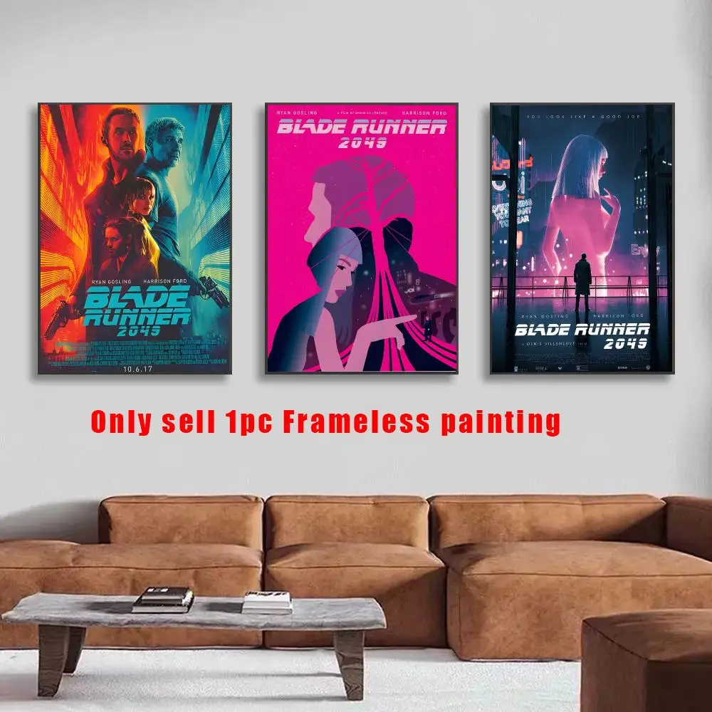 Movie B-Blade Runner 2049 Poster HD Sticky Waterproof Art , Aesthetic Wall Decoration For Living Room Bedroom Bar Home