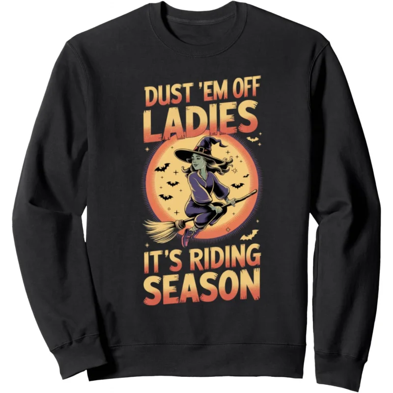 Wipe the dust off the ladies' bodies, Halloween witch sweatshirt pullover